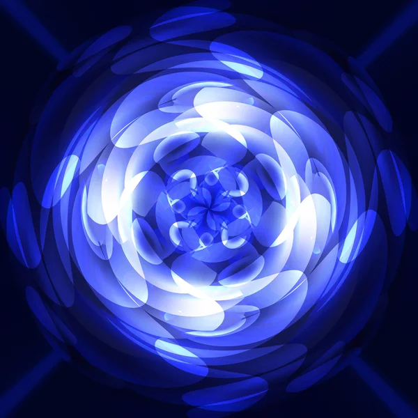 Círculos azuis em um fundo escuro — Fotografia de Stock