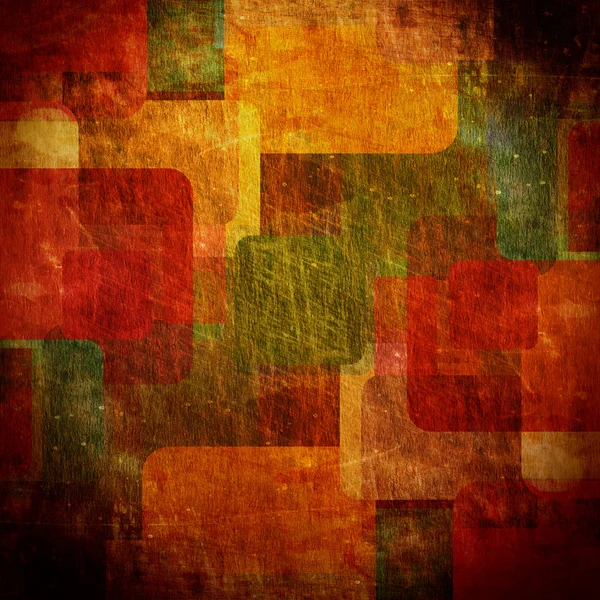 Squares on the grunge wall — Stock Photo, Image
