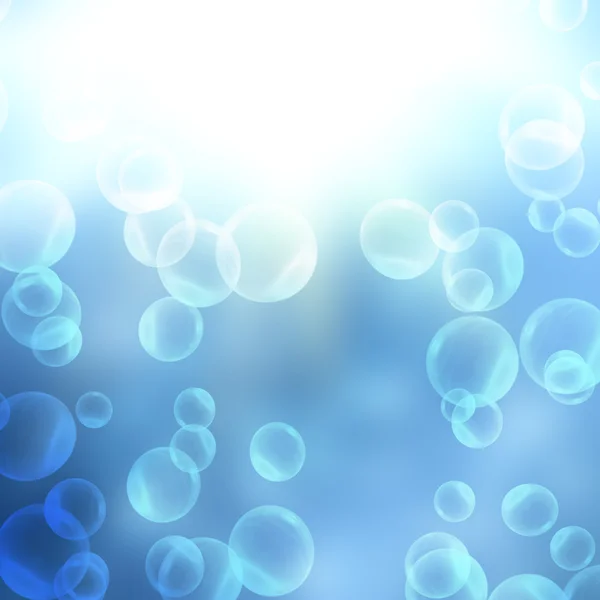 Bubbles in the blue water — Stock Photo, Image