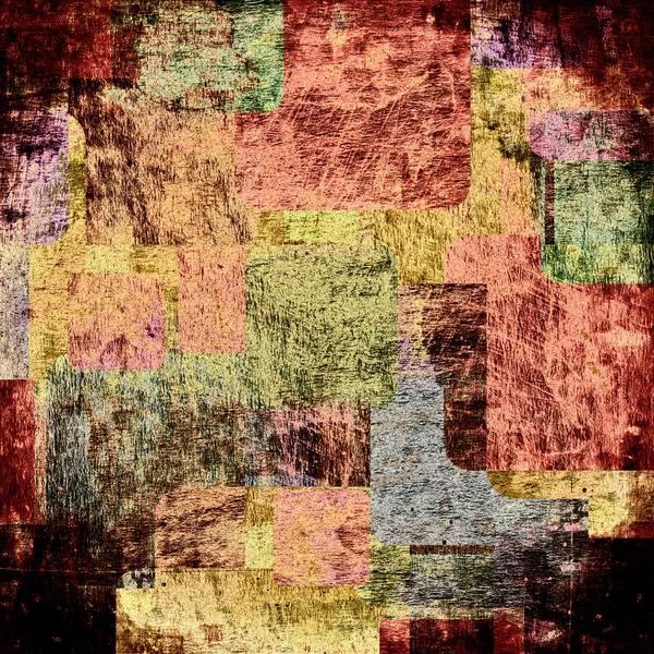 Squares on the grunge wall — Stock Photo, Image