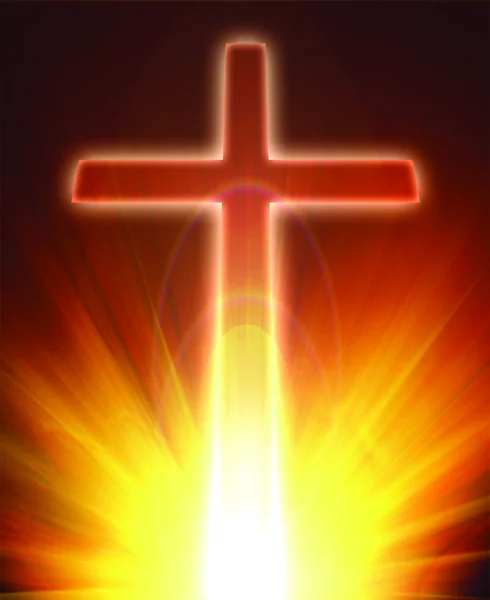 Glowing cross — Stock Photo, Image