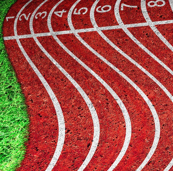 Red running tracks — Stock Photo, Image