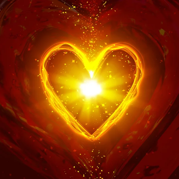 Burning heart — Stock Photo, Image