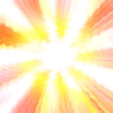 Sunrise nazik sarma ışınları ile