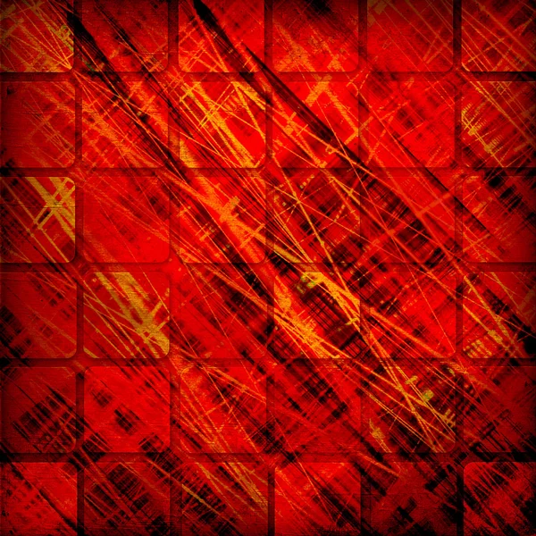 Grunge rode vierkantjes — Stockfoto