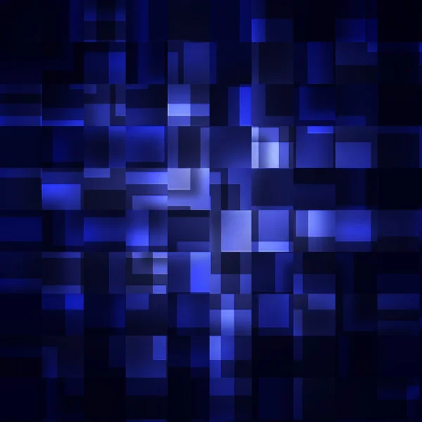 Cuadrados azules sobre un fondo oscuro — Foto de Stock