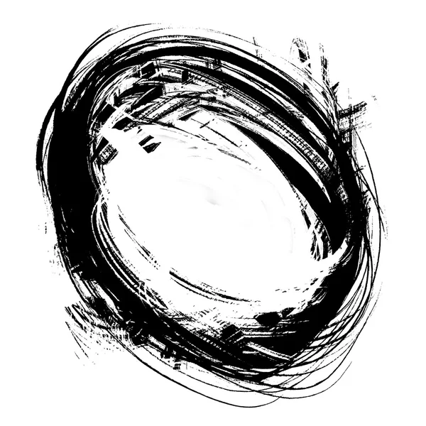 Mancha grunge preto circular — Fotografia de Stock