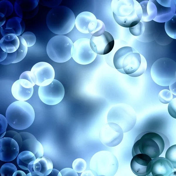 Bubbles in the blue water — Stock Photo, Image