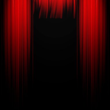 Kırmızı tiyatro perdesi