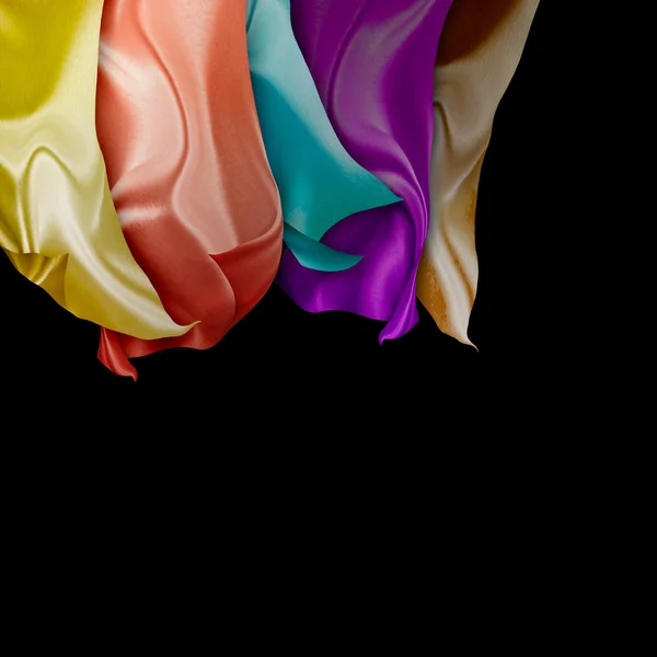 Цветной шелк — стоковое фото