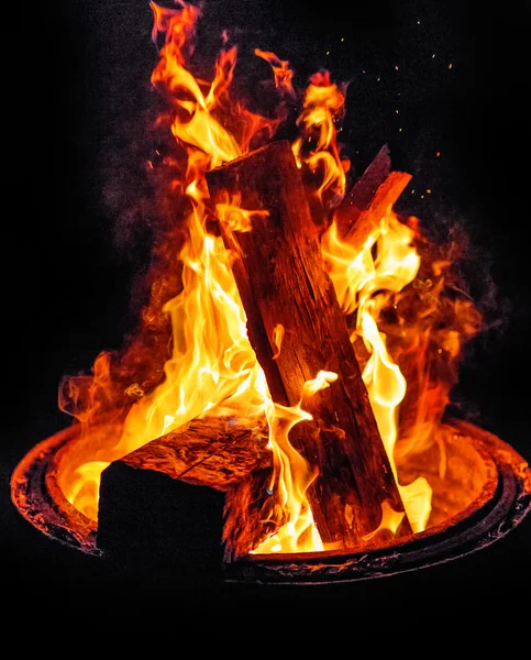 Campfire in the night — Stock Photo, Image