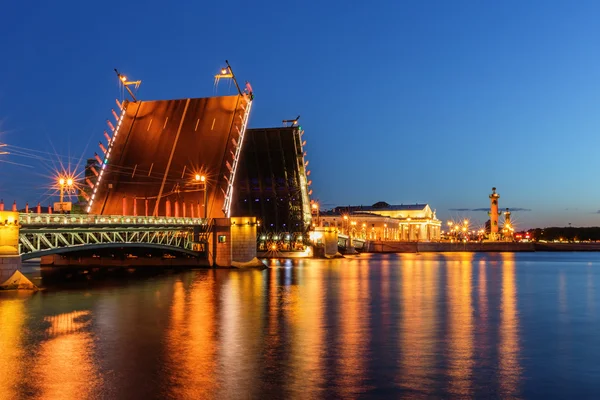 San Pietroburgo / Russia - 05 agosto 2015: Ponte di Palazzo — Foto Stock