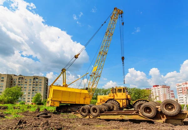 Dźwigi mobilne gąsienica — Zdjęcie stockowe