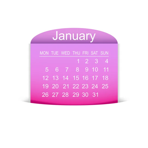 Календарь Январь 2015. Векторная иллюстрация — стоковый вектор