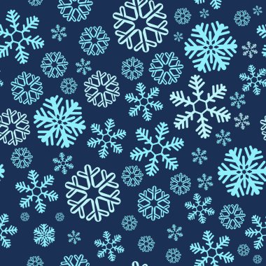 Noel mavi karlı arka plan