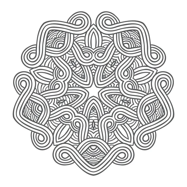 Tarjeta de patrón de nudo celta, mandala, amuleto — Vector de stock