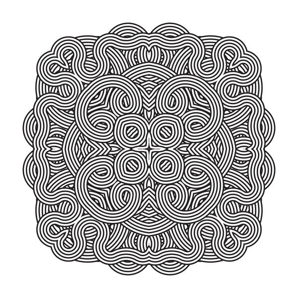 Tarjeta de patrón de nudo celta, mandala, amuleto — Vector de stock