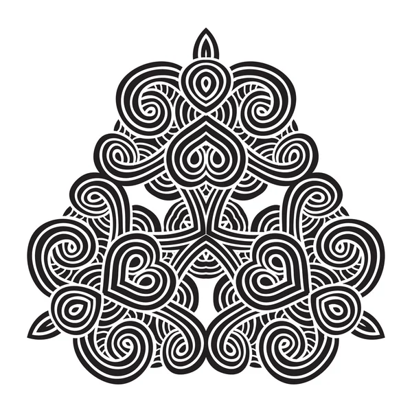 Tarjeta de patrón de nudo celta, mandala, amuleto — Vector de stock