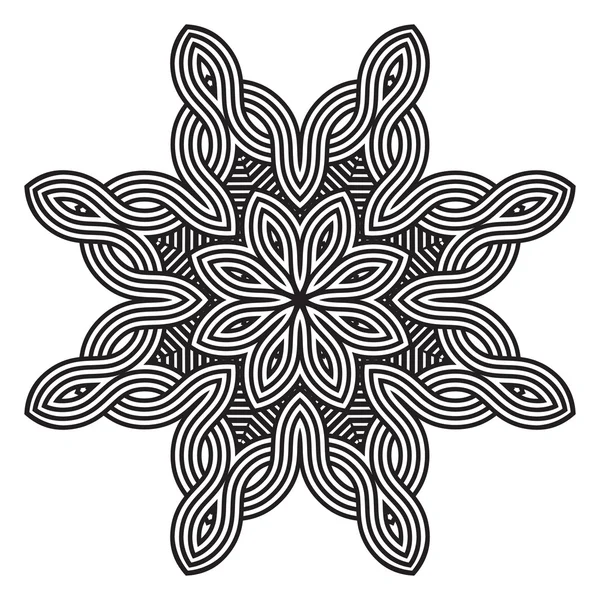 Tarjeta de patrón de nudo celta, mandala, amuleto — Vector de stock