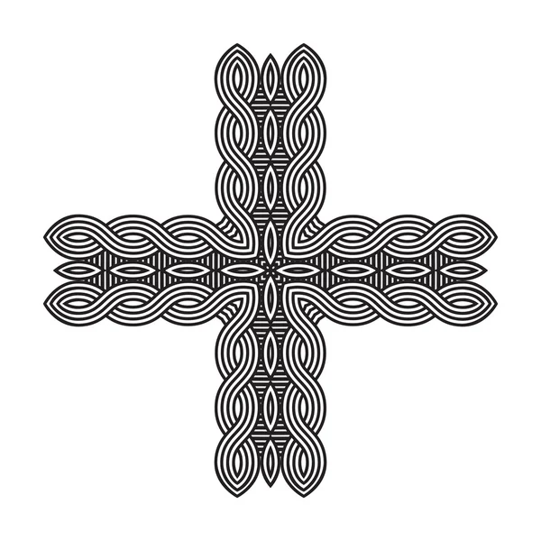 Carte de motif de noeud celtique, mandala, amulette — Image vectorielle