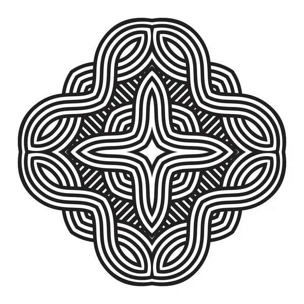 Tarjeta de patrón de nudo celta, mandala, amuleto — Vector de stock