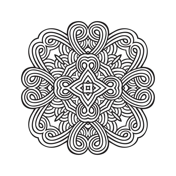 Tarjeta de patrón de nudo celta, mandala, amuleto — Vector de stock