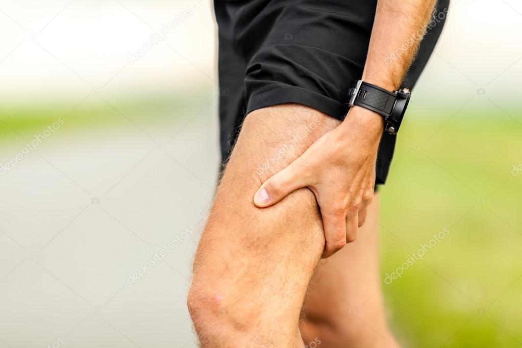 Painful injury, runners physical muscle pain