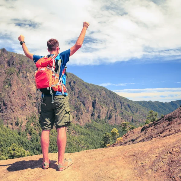 Escursionista o corridore motivazione successo — Foto Stock