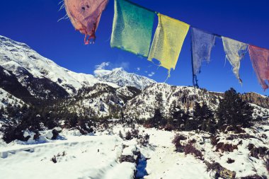 Mountain inspirational landscape, Annapurna range Nepal
