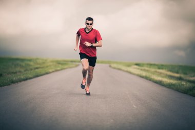 Man running, motivation and inspiration training