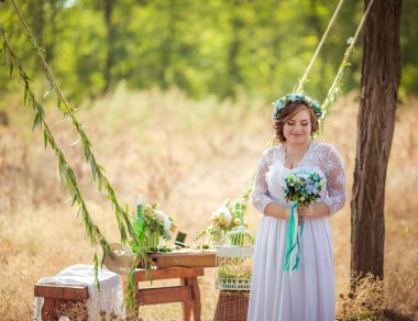 Gelin buketi Bahçe ile