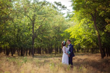 Gelin ve damat düğün gününde