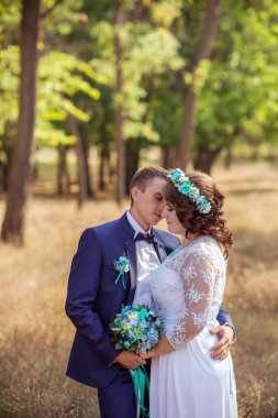 Gelin ve damat düğün gününde