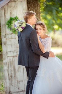 Gelin ve damat düğün gününde