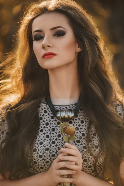 Portrait of beautiful bohemian girl — Stock Photo, Image