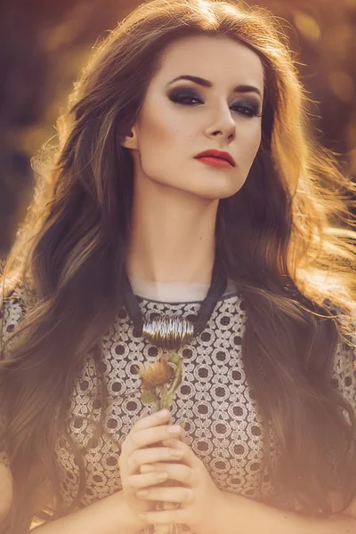 Portrait of beautiful bohemian girl — Stock Photo, Image