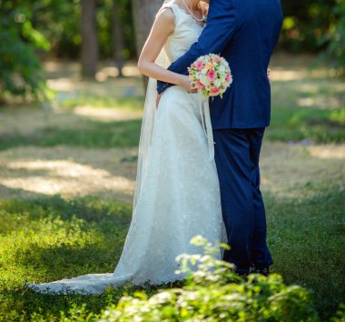 Gelin ve damat düğün gününde