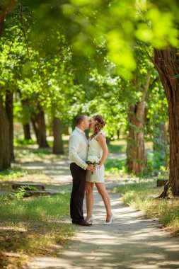 Gelin ve damat düğün gününde