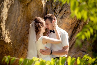 Gelin ve damat düğün gününde