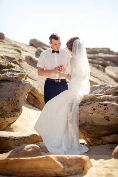 Gelin ve Damat Düğün üzerinde — Stok fotoğraf