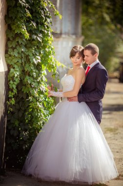 Gelin ve damat düğün gününde