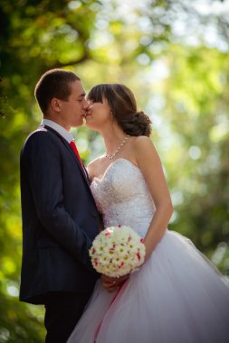 Gelin ve damat düğün gününde