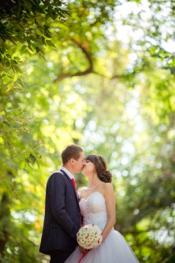 Gelin ve damat düğün gününde