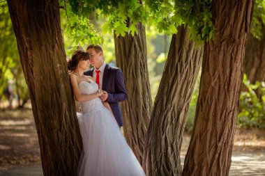 Gelin ve damat düğün gününde