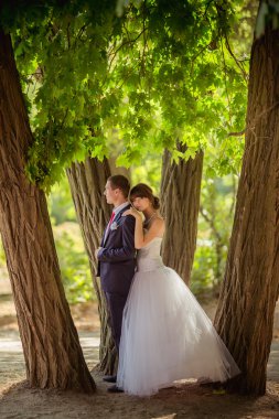 Gelin ve damat düğün gününde