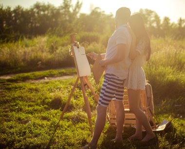 Genç çift aşk resim