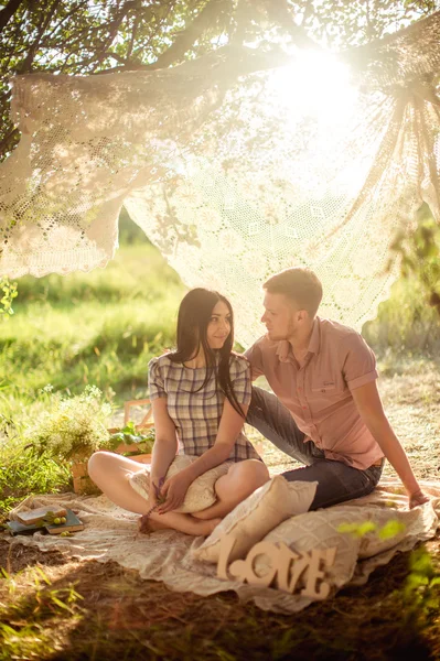 Young couple on nature — Stock Photo, Image