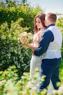 Gelin ve damat düğün gününde