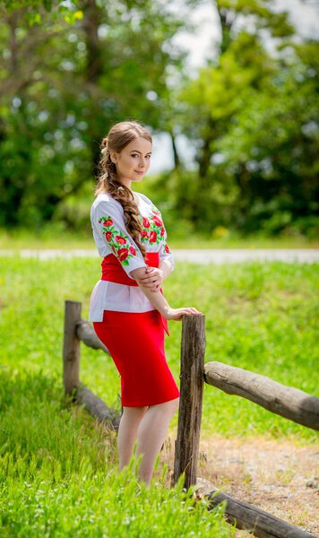 Ukrainian girl in national clothes