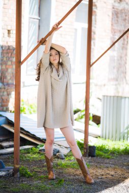 sıcak kazaklı güzel kadın